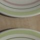Set of 12 green and pink Italian plates