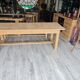 Large farmhouse table in raw solid oak