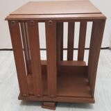 small wooden rotating bookcase