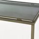Brass coffee table with smoked glass top by Guy Lefevre, 1970s