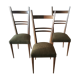 Lot of 6 Italian oak chairs from the 60s