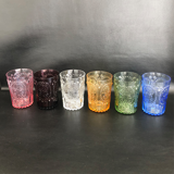 12 old mold glass glasses