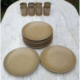 8 large stoneware plates