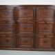 Antique french oak apothecary / filing cabinet folding doors, late 19th century