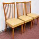 Series of 3 chairs vintage scandinavian style 60's 70's