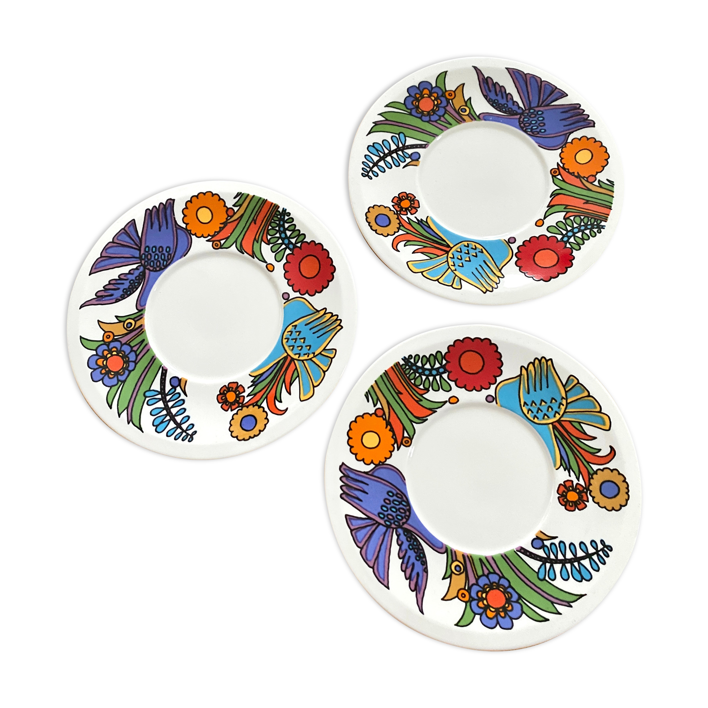 Set of 3 Acapulco saucers from Villeroy and Boch