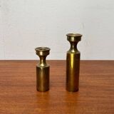 Danish brass candle holders from the mid-century by Boyes Metalkunst, 1960s, set of 2.