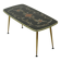 Fifties Rockabilly Coffee Table Glass Conical Golden Legs 90cm