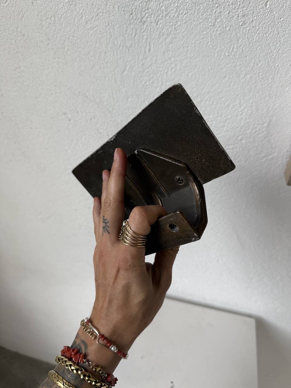 Brutalism bronze door handle