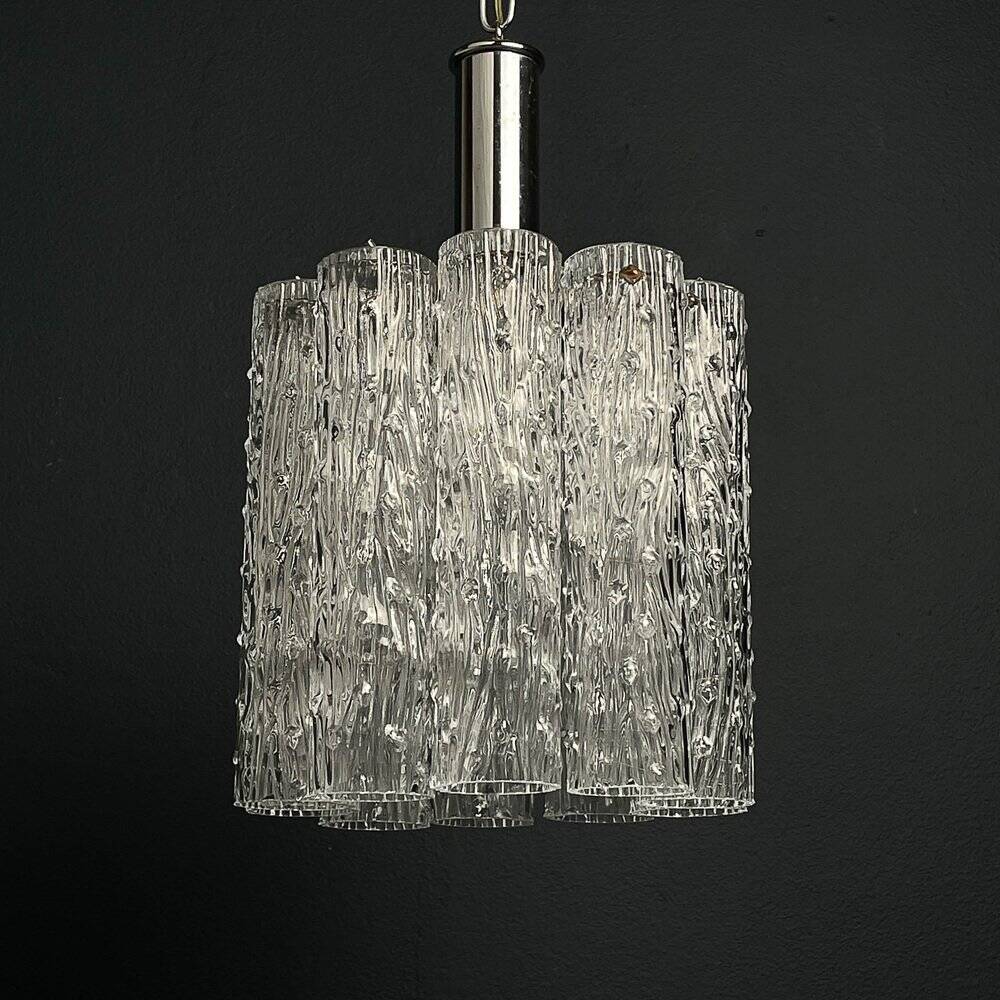 Mid-century Murano glass chandelier Tronchi by Toni Zuccheri for Venini, Italy, 1970s.