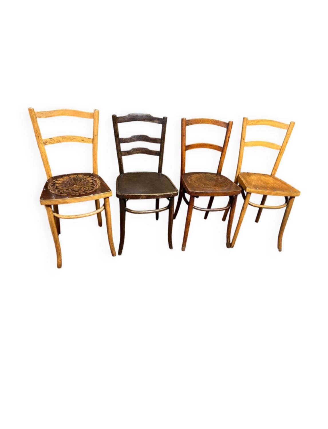 4 old bistro chairs