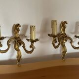 Paire d’appliques en bronze doré