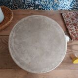 Vintage white enamelled stoneware bottle