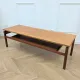 Table basse scandinave teck double plateau