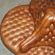 Leather Chesterfield tête-à-tête sofa, 4-seater
