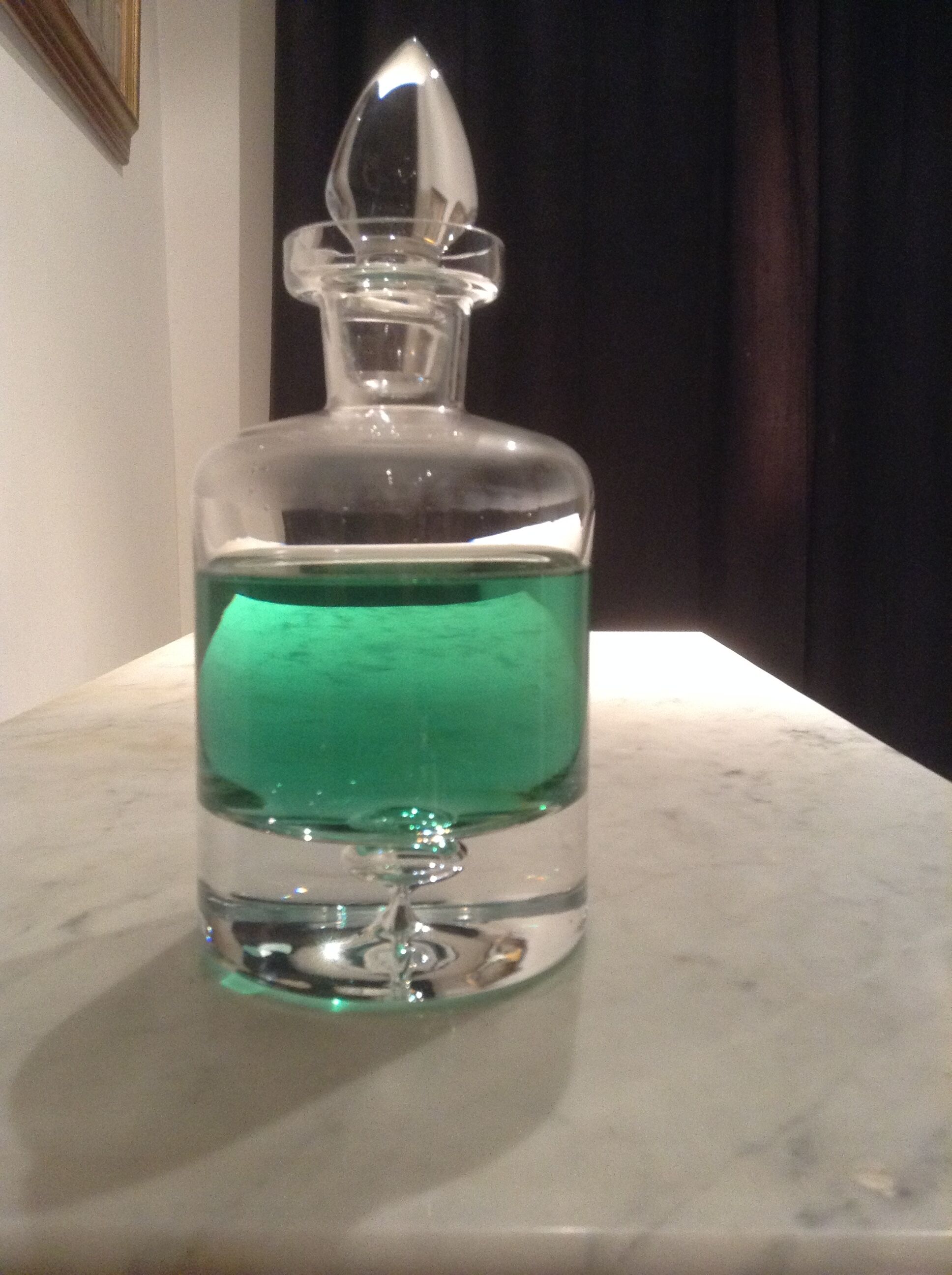 Carafe en verre ovale