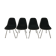 Série de 4 chaises DSX by Charles Eames par Herman Miller 1970