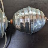 Opaline ball lamp adjustable ceiling light, 50's