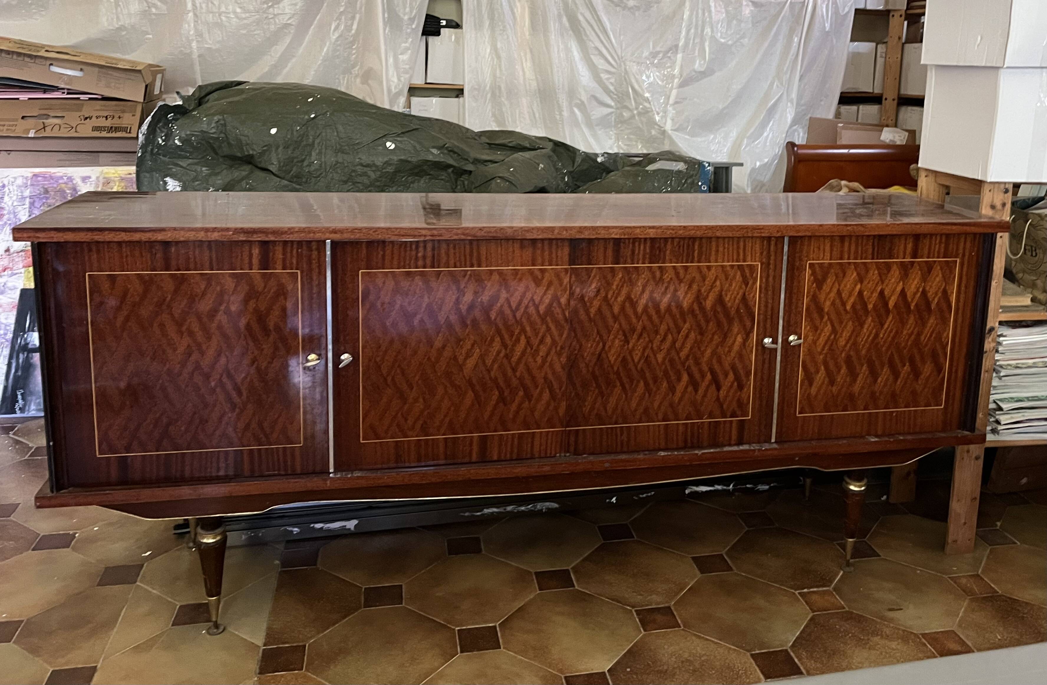 Lacquered wooden sideboard NF Meuble Seguin