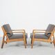 Midcentury Danish pair of easy chairs by Arne Vodder 1960s