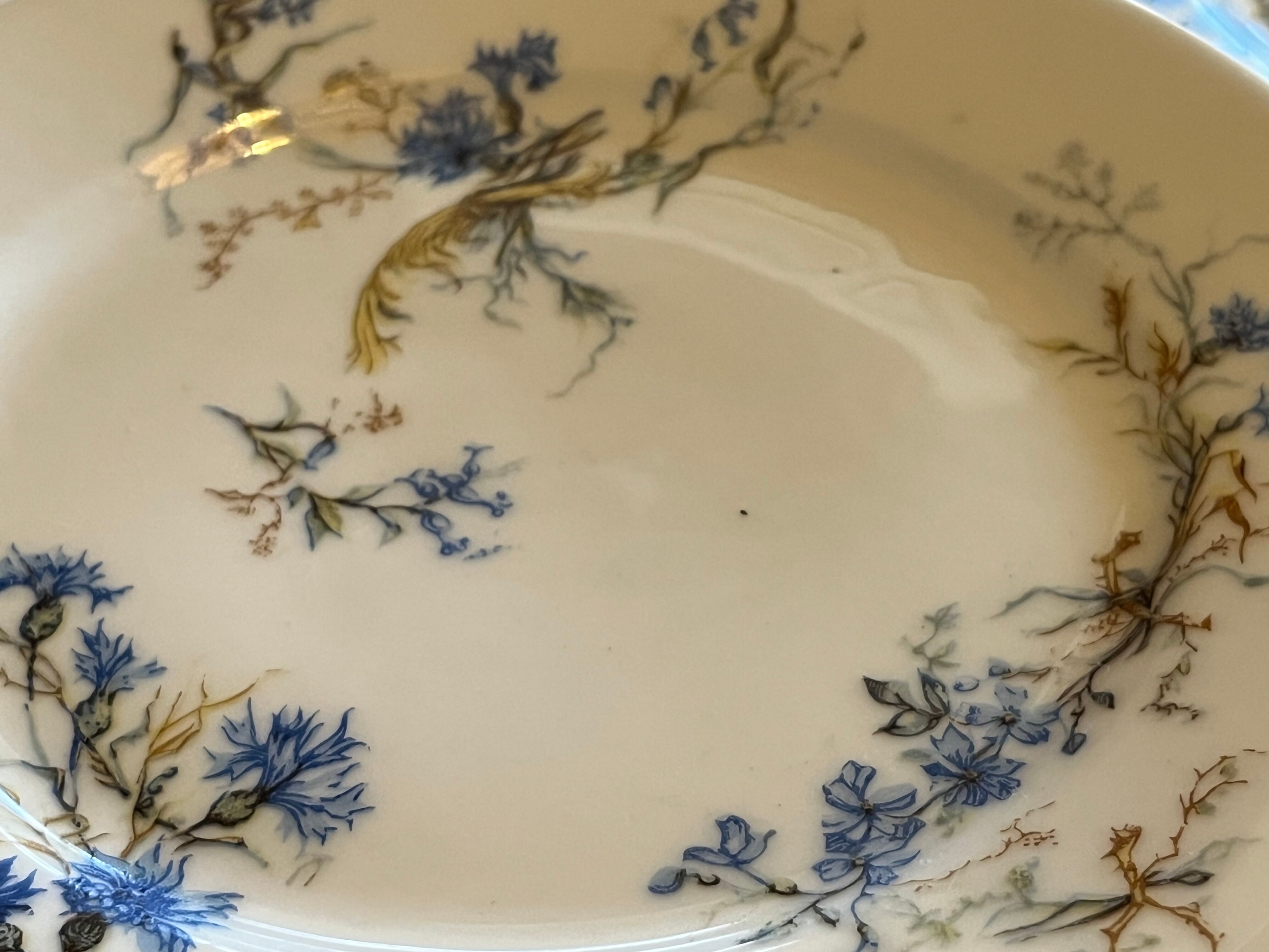 Porcelain dessert plates from Vierzon