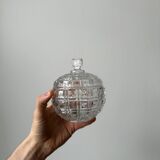 Chiseled crystal sugar bowl