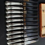 Coffret 12 couteaux de table – Métal argenté et inox