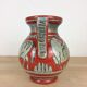Fratelli Fanciullacci horse vase, orange ceramic