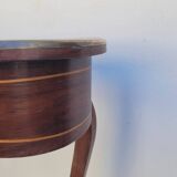 Napoleon III violin-shaped middle desk table 19th in marquetry