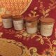 Lot de 4 pots à épices en grès du marais