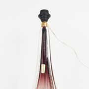 Vintage French crystal glass table lamp in the style of Val Saint Lambert