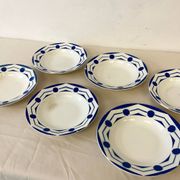 6 assiettes creuses Digoin Sarreguemines - Collection Ciboulette