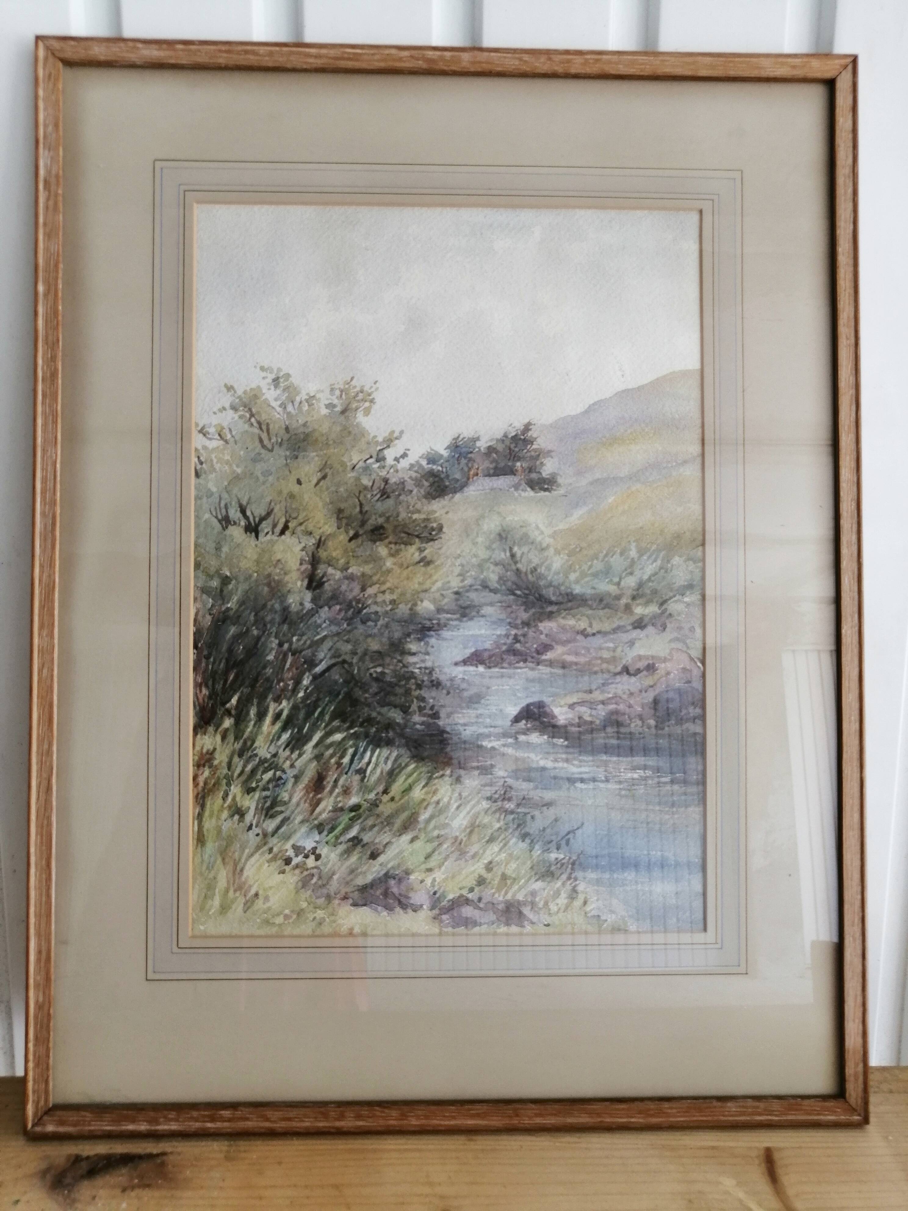 Paire d'aquarelles début XXéme école anglaise