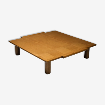 Table basse carrée italienne en chêne