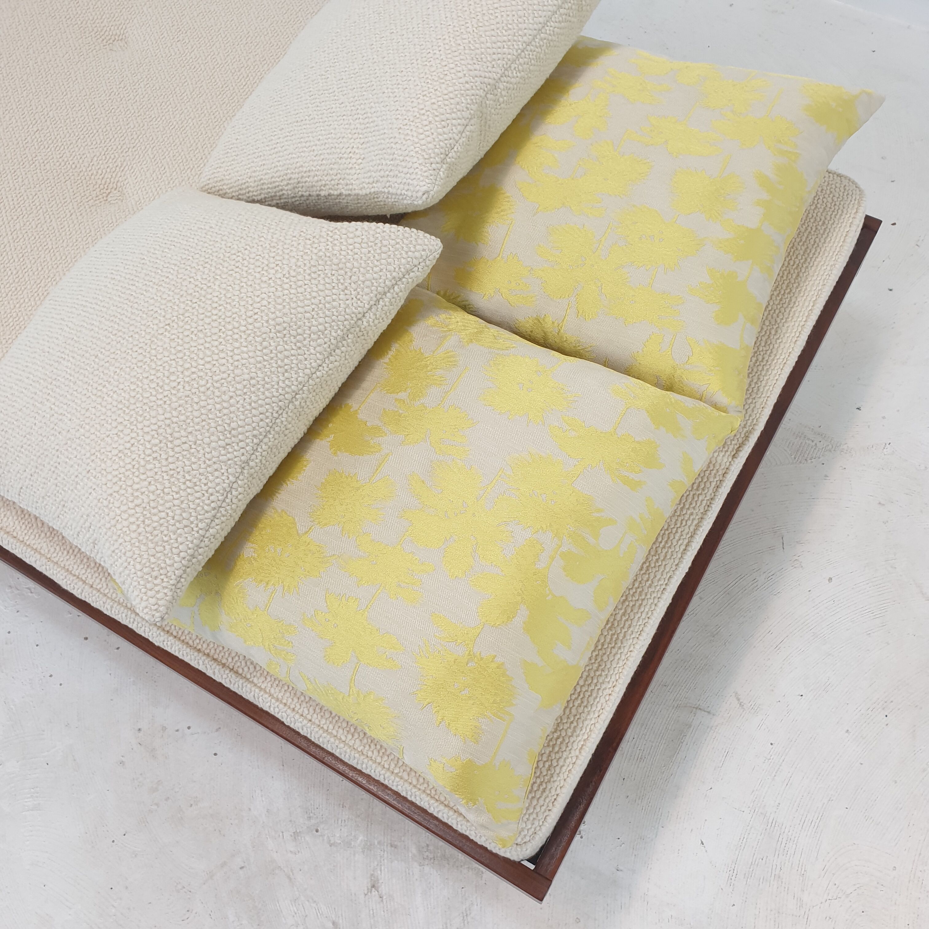 Teak Daybed with Dedar Cushions and Bolster, 1960s