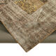 Hand-knotted turkish vintage 198 cm x 300 cm brown patchwork carpet