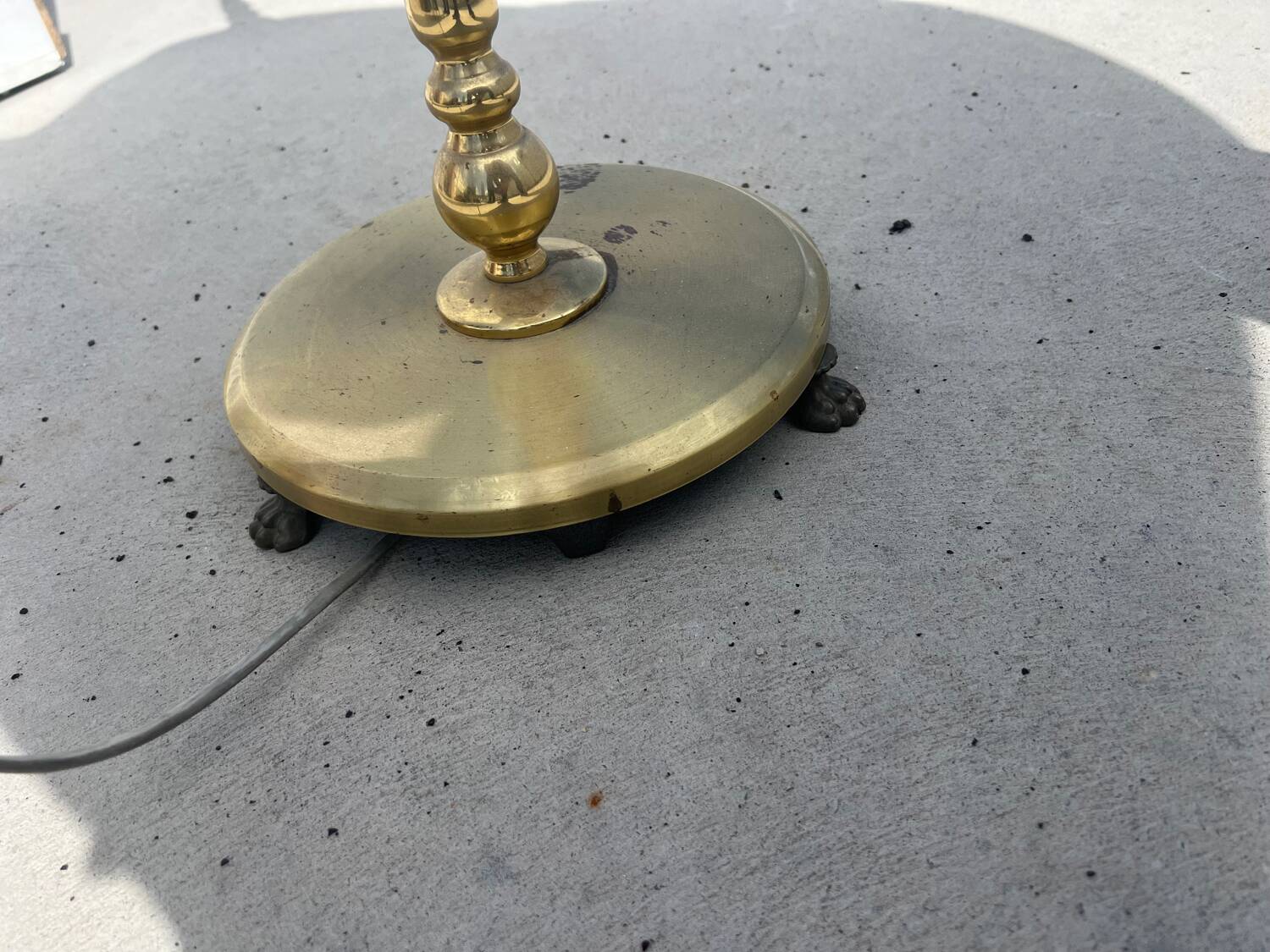 Vintage MS Belysning lamp in turned brass