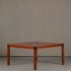 Table à manger carrée vintage en frêne de burl par Alberto Smania pour Studio Smania Interni, Italie, années 1960.
