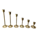 Set of 6 vintage brass candle holders