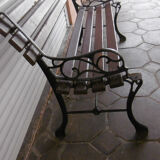 Old garden bench - wood and cast iron