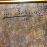 Portraits anciens huile signés et datés Eugène Bertrand  XIXe , XXe