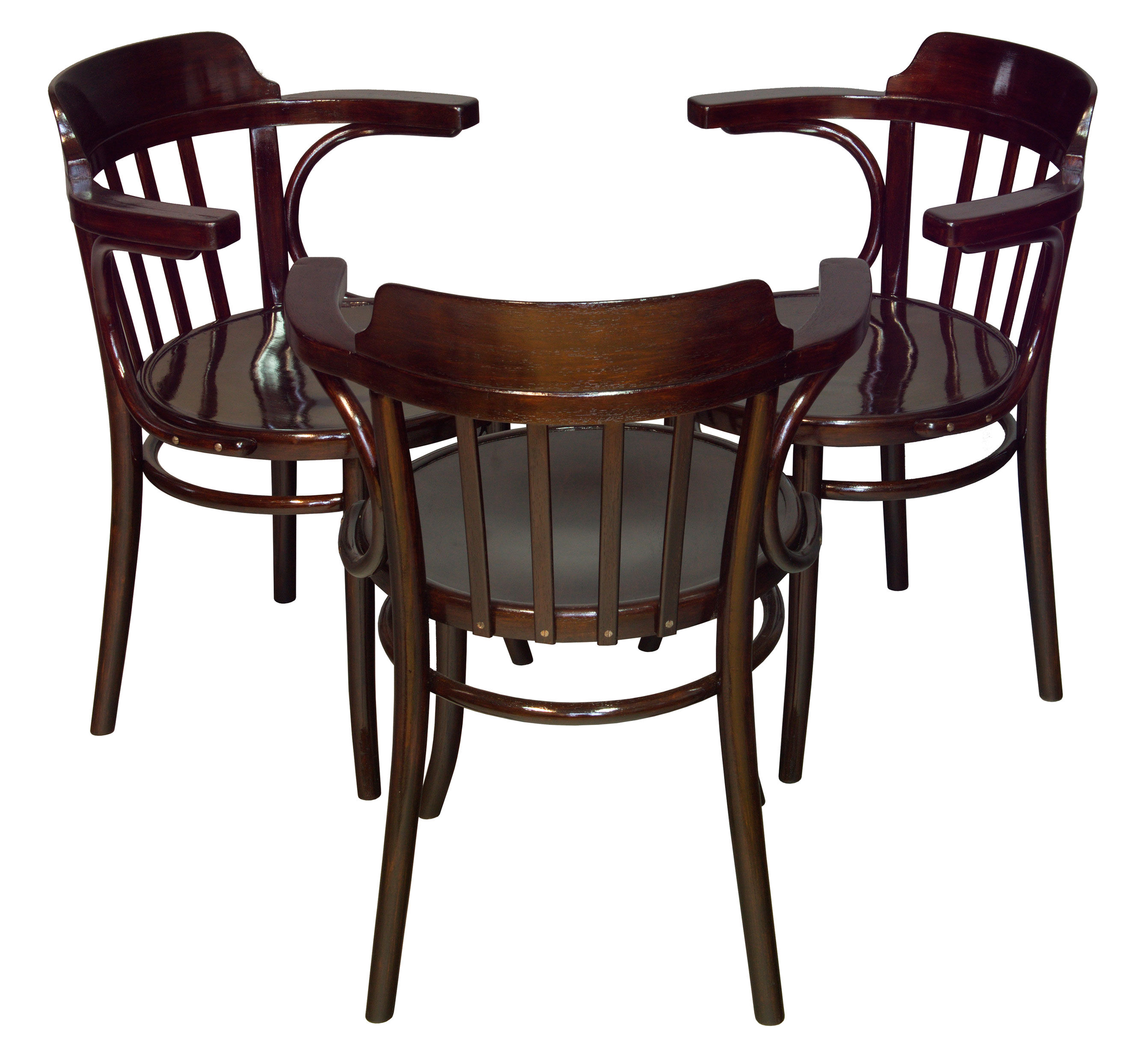 Set of three chairs model no.13 by Thonet 1920
