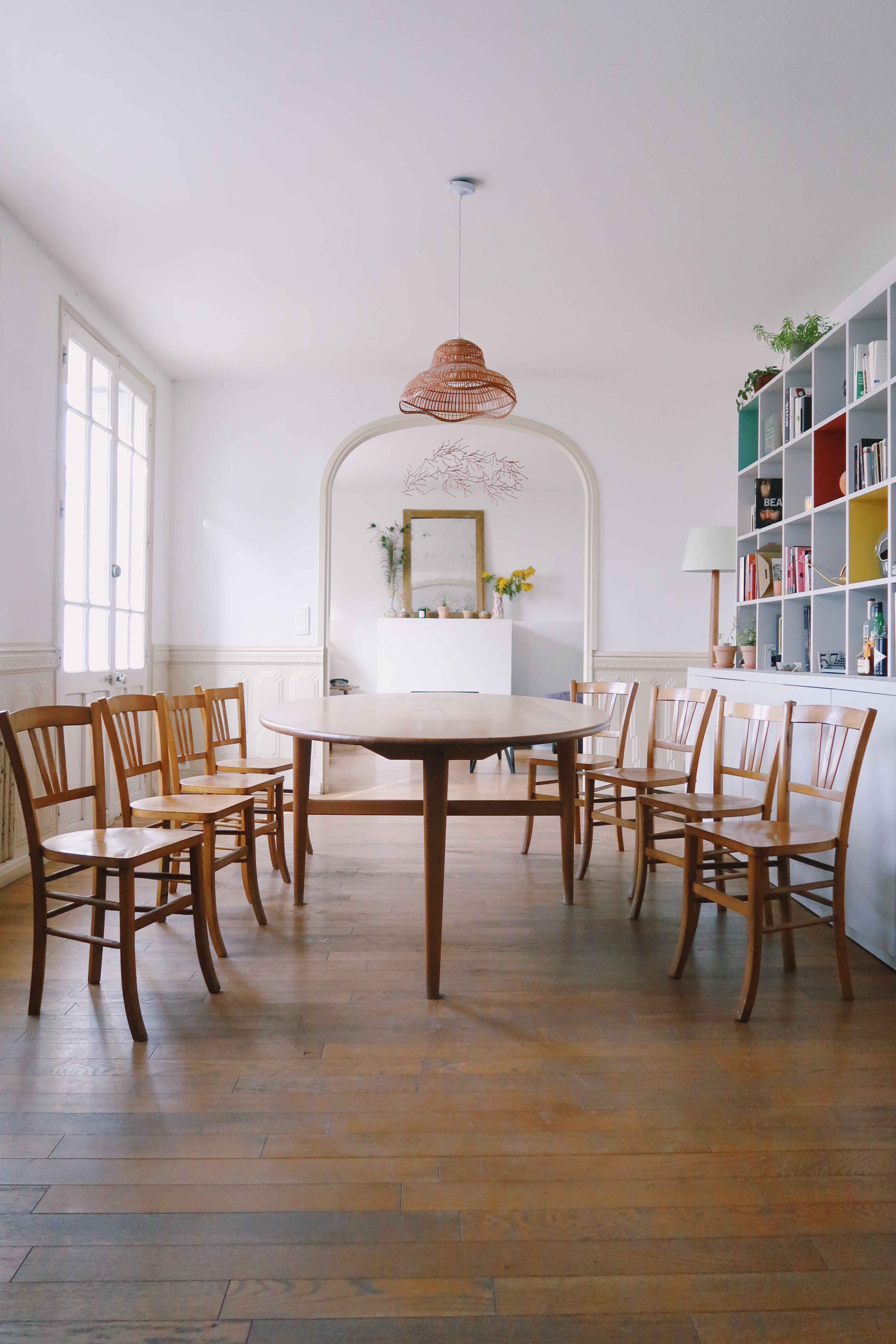 Lot de 8 chaises bistrot clair Luterma