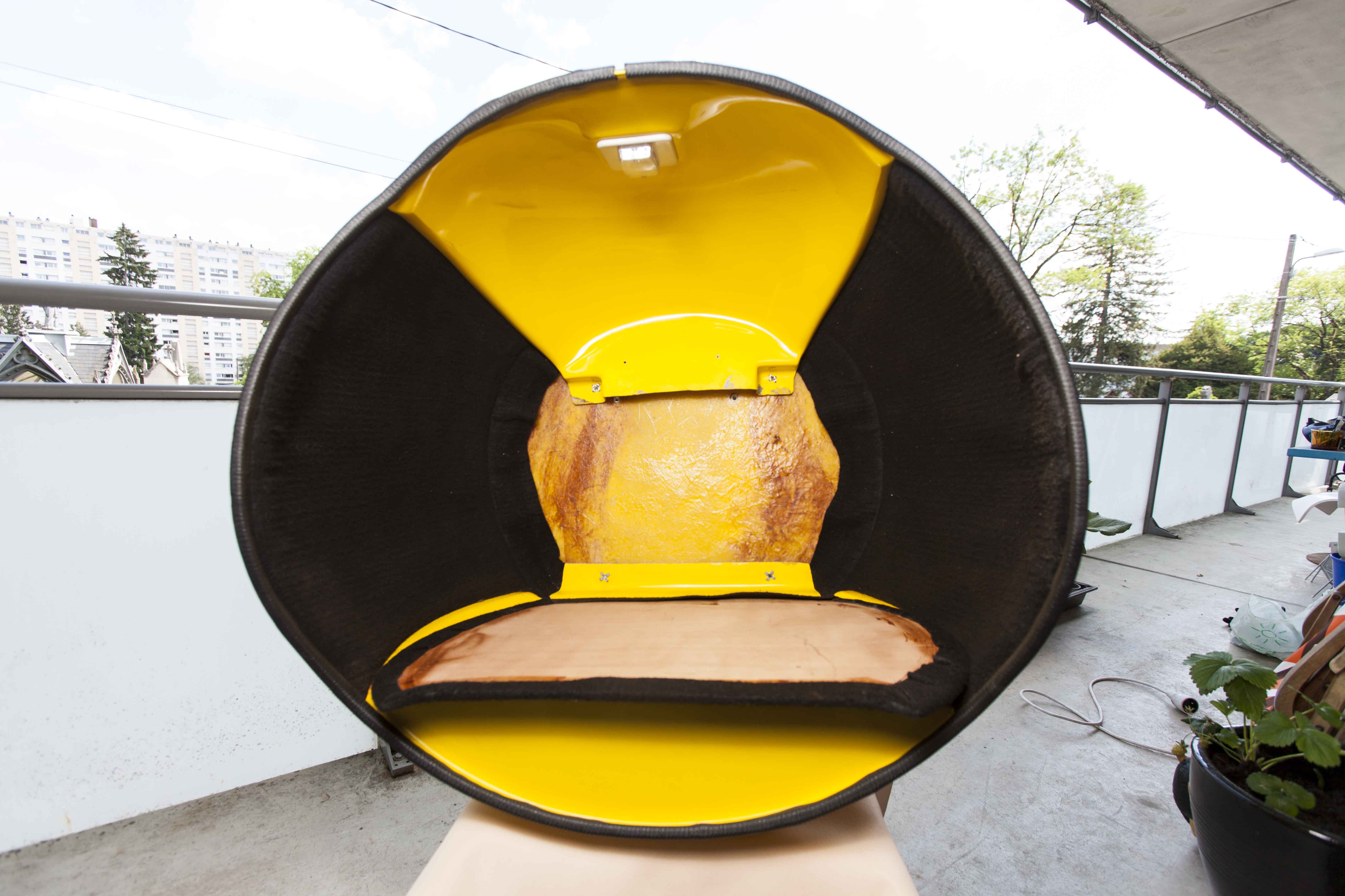 1970 fiberglass telephone booth with light