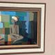 Original Oil on Swedish Panel – "The Snake Charmer" by Ragnar Ring (1908–1999) – Signed – Vintage and Framed – 38 × 60 cm (15" × 23.6")