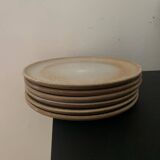 Set of stoneware dessert plates