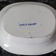 White/blue oval english porcelain dish