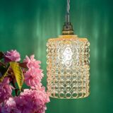 Vintage amber glass bubble suspension globe