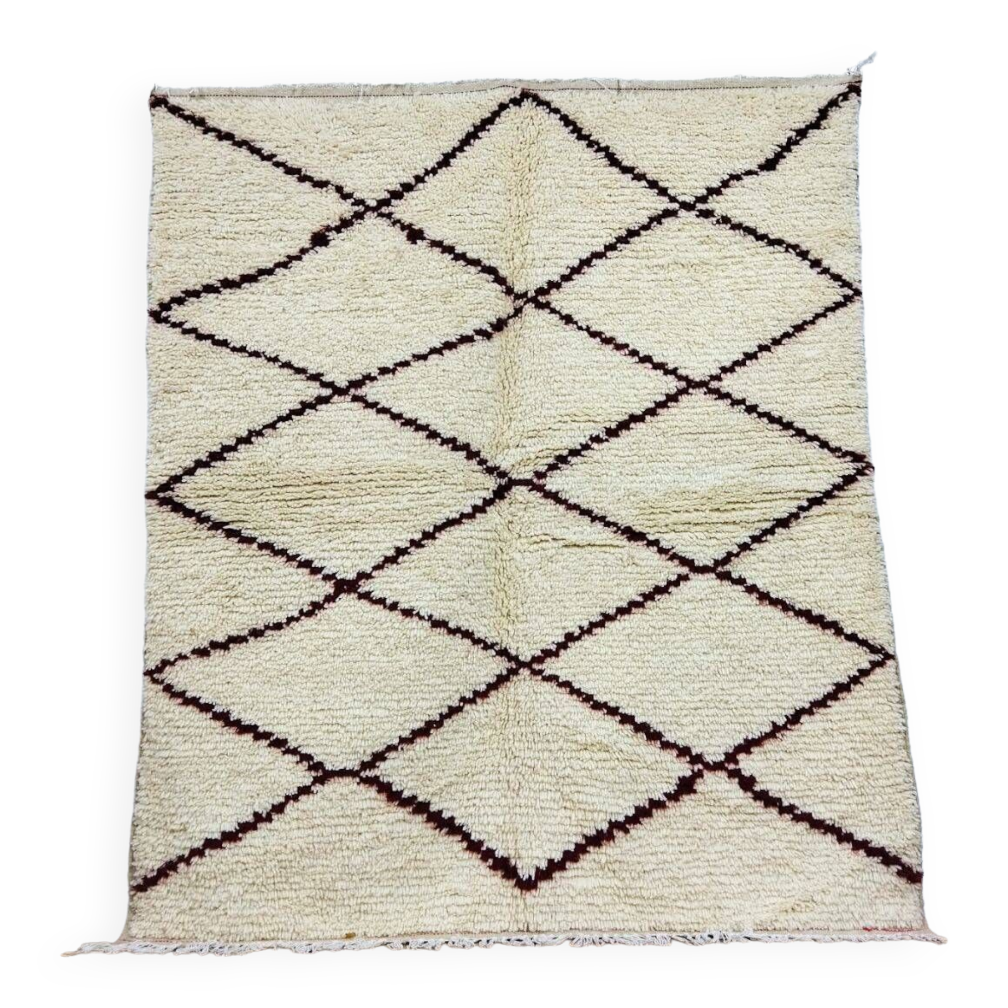 Handmade wool Berber rug 176x152cm