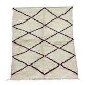 Handmade wool Berber rug 176x152cm